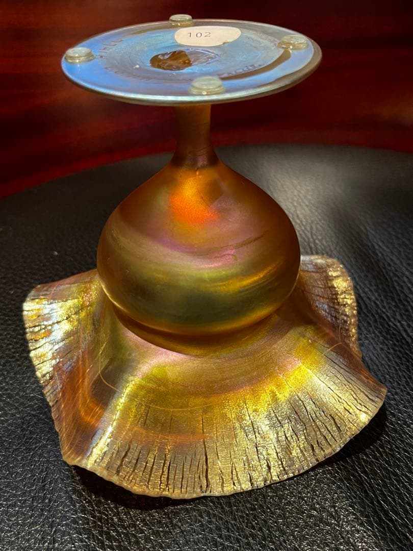 ティファニー　グラス　花瓶　コンポート　アンティーク