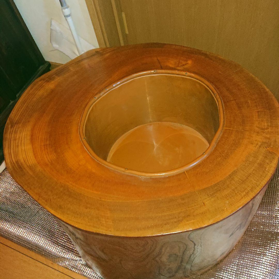 火鉢、木製くりぬき