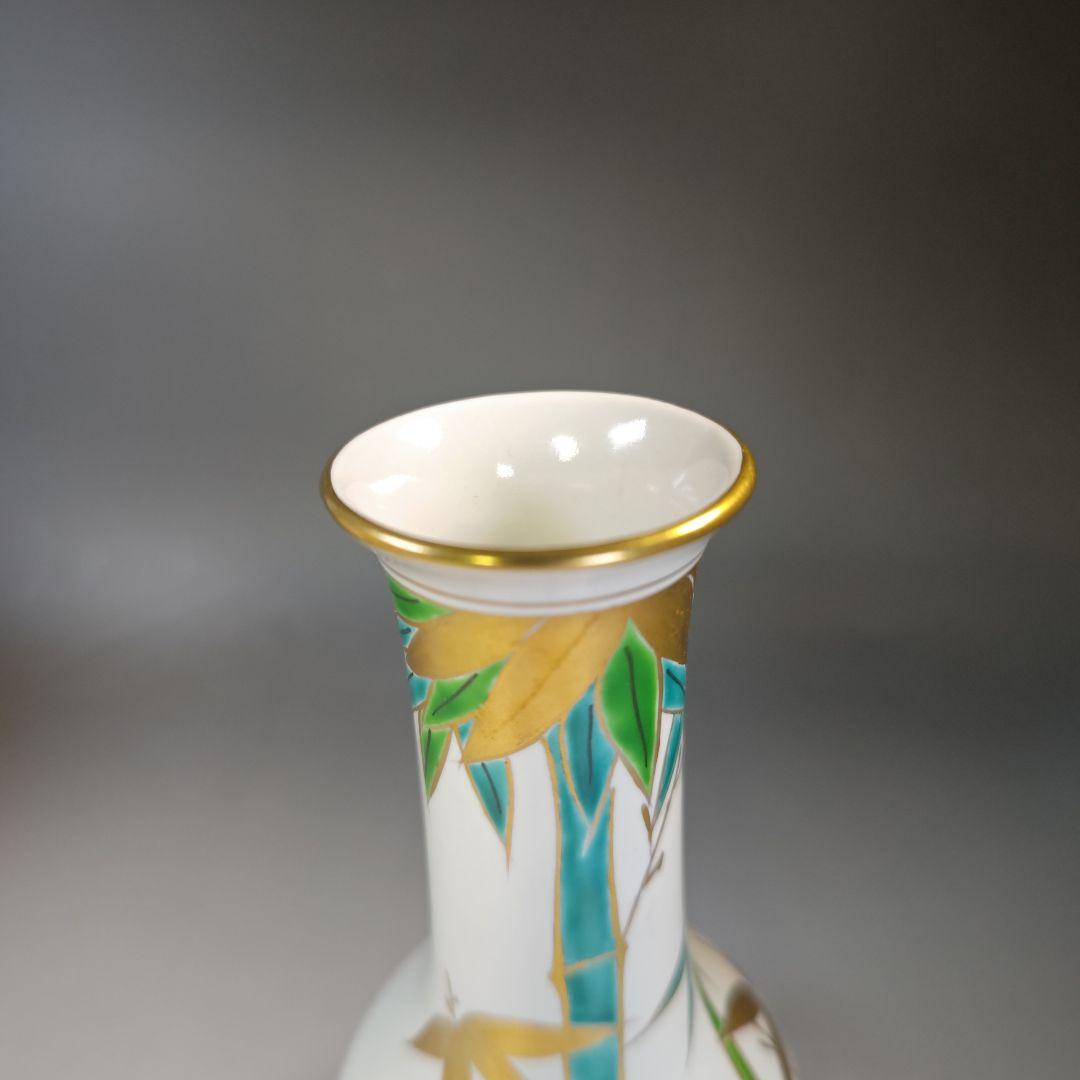 イ847 皆具『平安　景雲』『色絵竹文　台子皆具　共箱』水指　健水　蓋置　杓立