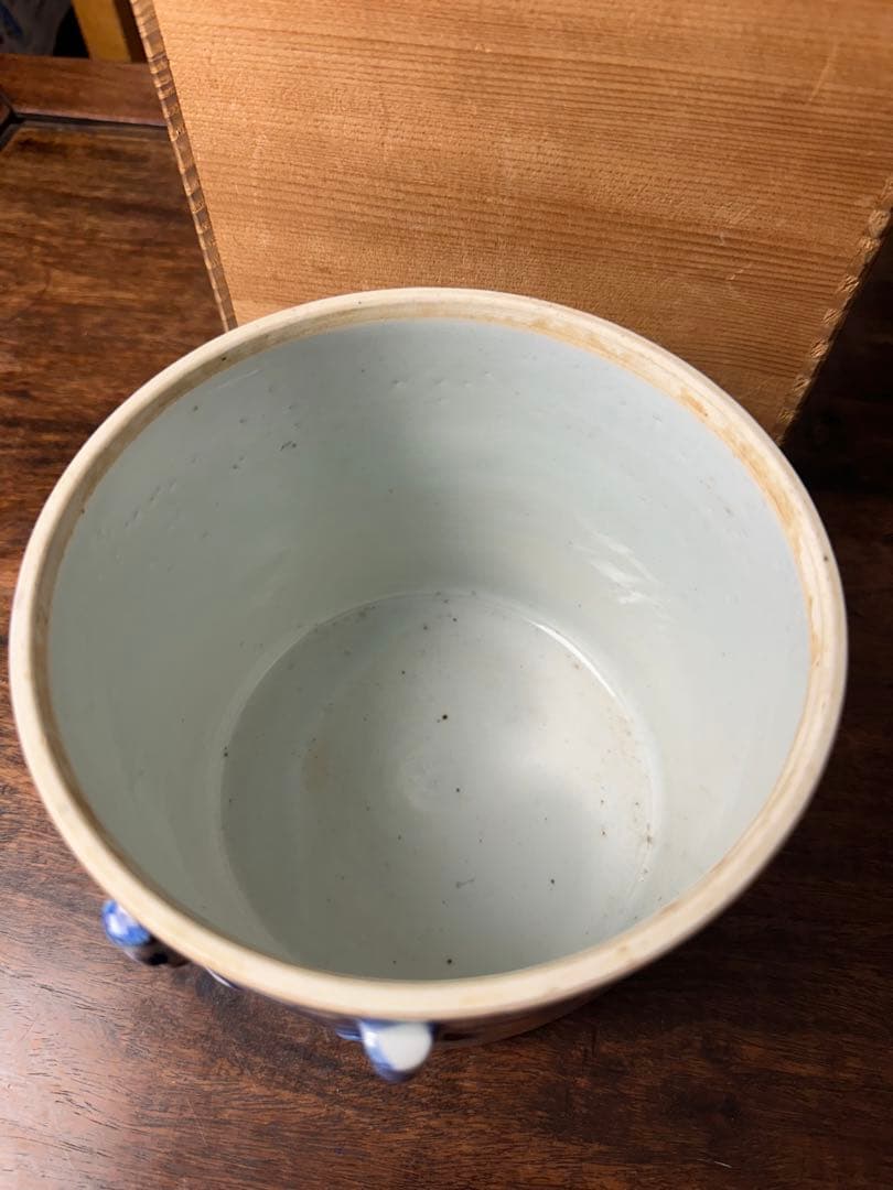 中国清時代　中国陶磁　染付　水指　骨董古美術　コレクション