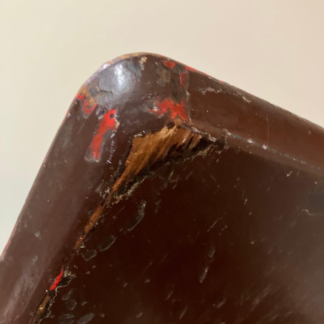 古民芸　盆　朱塗　〜明治時代頃　根来　矢部盆　讃岐盆　根来盆　骨董品.酒器盆.