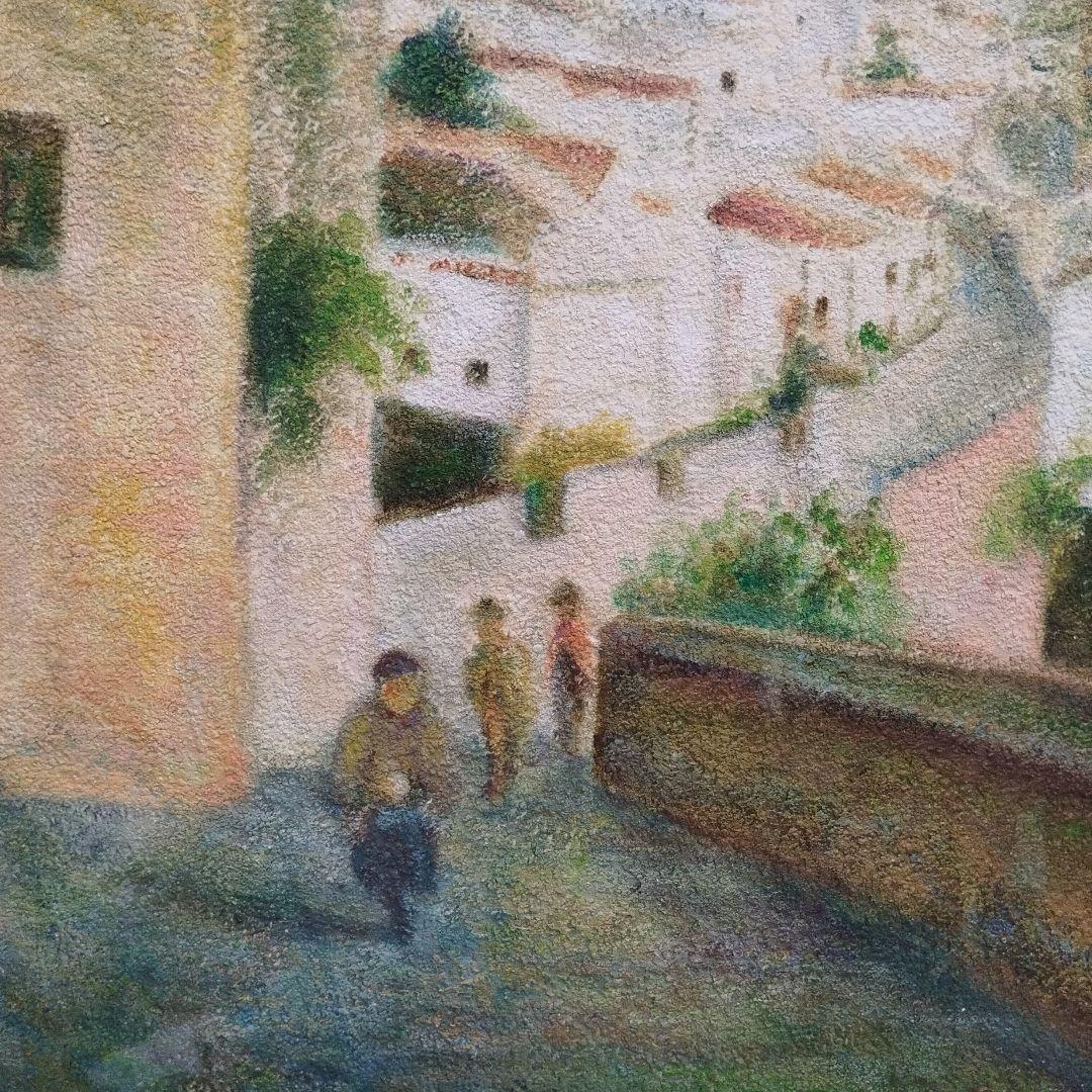 額縁　絵画付き　F8号　ガラス使用　癒し系　絵画　油絵