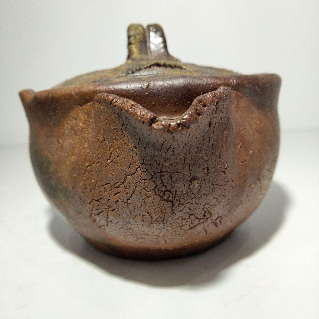 R397-2　備前焼　宝瓶急須　陶印有　D