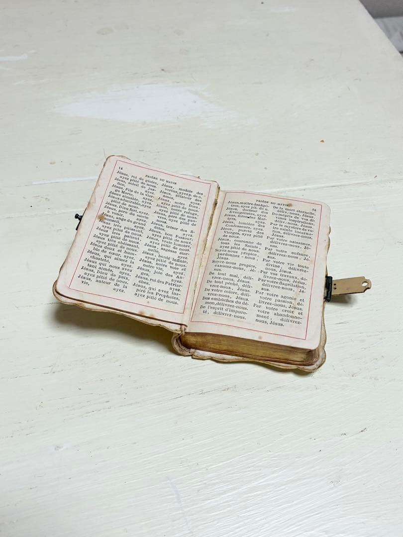 古書　フランス　ミセル　聖書　キリスト　マリア　フランスアンティーク