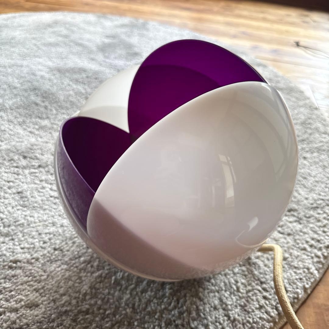 ペンダントライト チューリップ　電笠　白×紫　松下電工　昭和レトロPOP