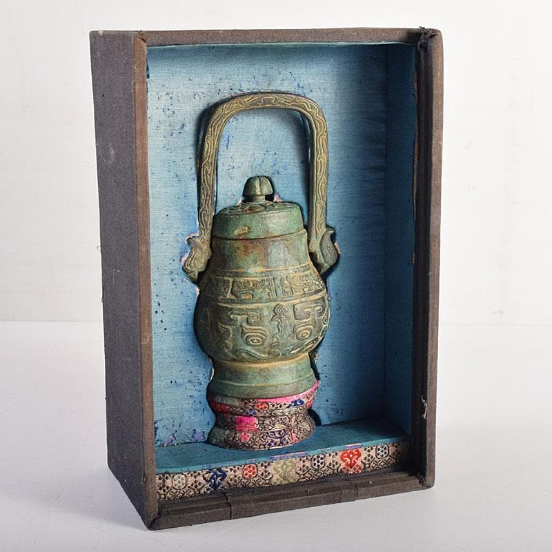 中国　古銅青銅　饕餮文　香炉　M　R8784