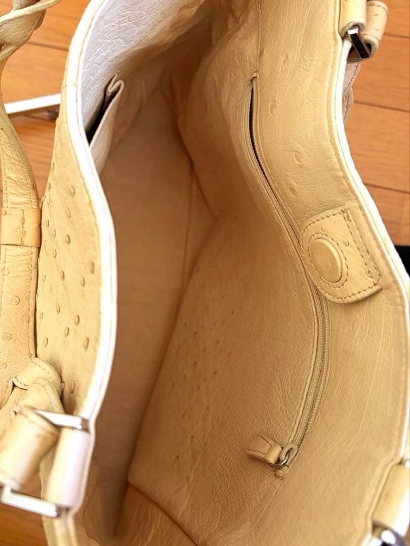 【希少色/レア】JRA公認 オーストリッチ クロコハンドバッグ日本製332