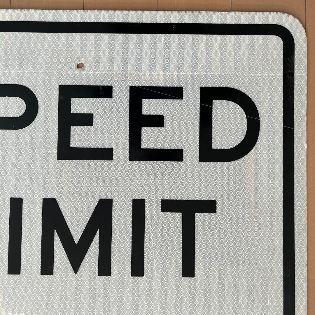 アメリカ USA ビンテージ ロードサイン標識 SPEED LIMIT 道路標識