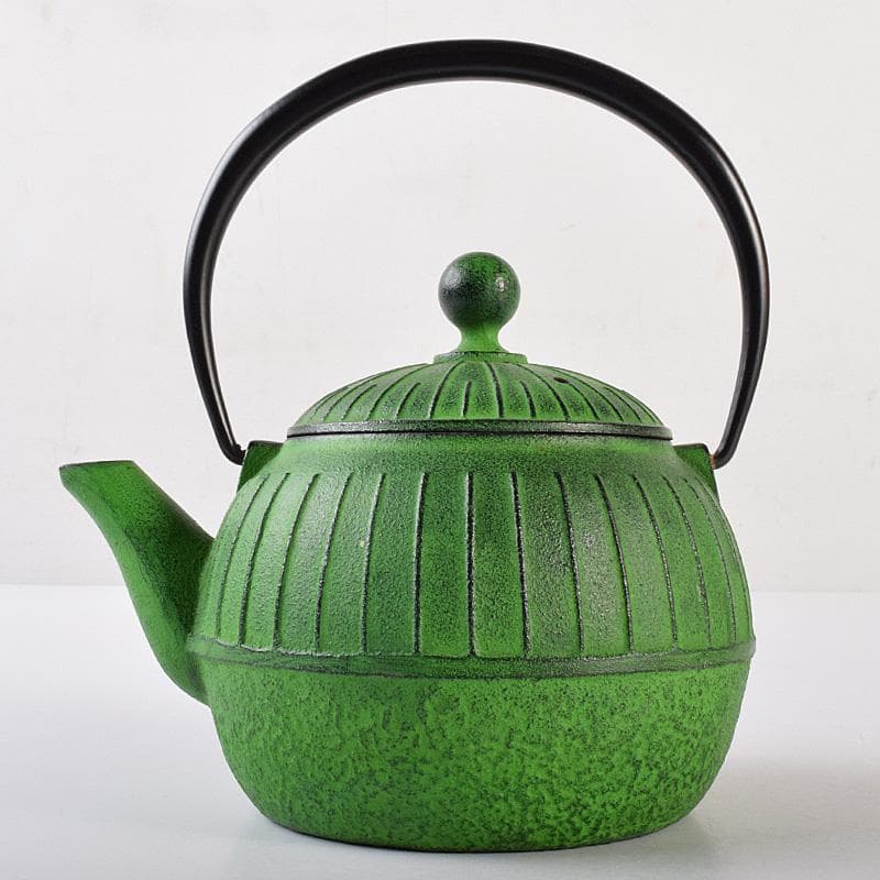 煎茶道具　南部鉄器　 盛栄堂造　カラー急須　若草色　C　R7575