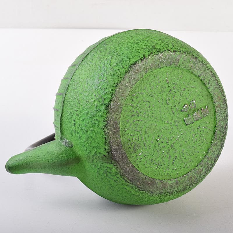 煎茶道具　南部鉄器　 盛栄堂造　カラー急須　若草色　C　R7575