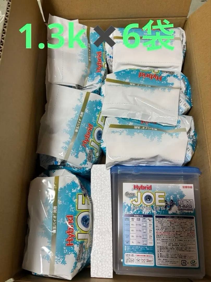 善玉バイオ洗剤ハイブリッド浄詰替1.3kg×6袋/ケース/計量スプーン付き