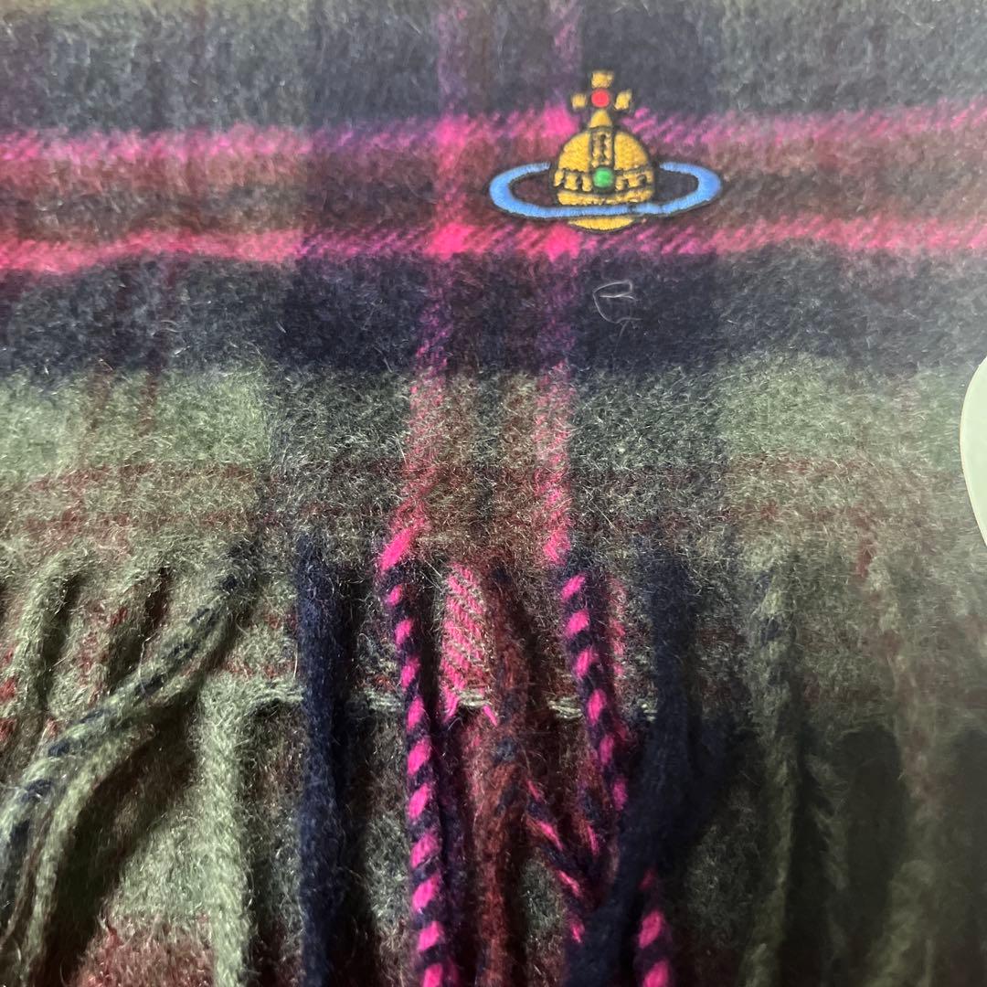 ヴィヴィアン　ウエストウッド　カシミア　チェックマフラー　新品未使用品