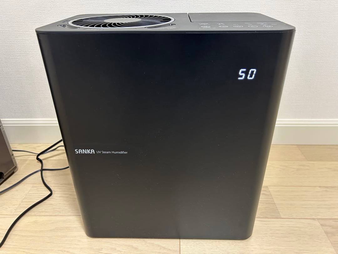SANKA サーキュレーター付きUVスチーム式加湿器 SSH-8100UVBK