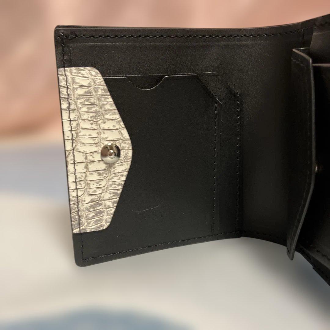 【新品未使用】新進工房　ヘンローン社ヒマラヤクロコ　極小二つ折り財布　クッペ1個