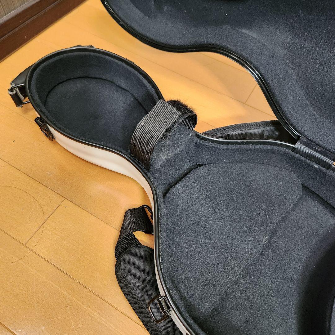 【新品ストラップ、ハンドルカバー付き】チェロ ハードケース 1/10サイズ 白