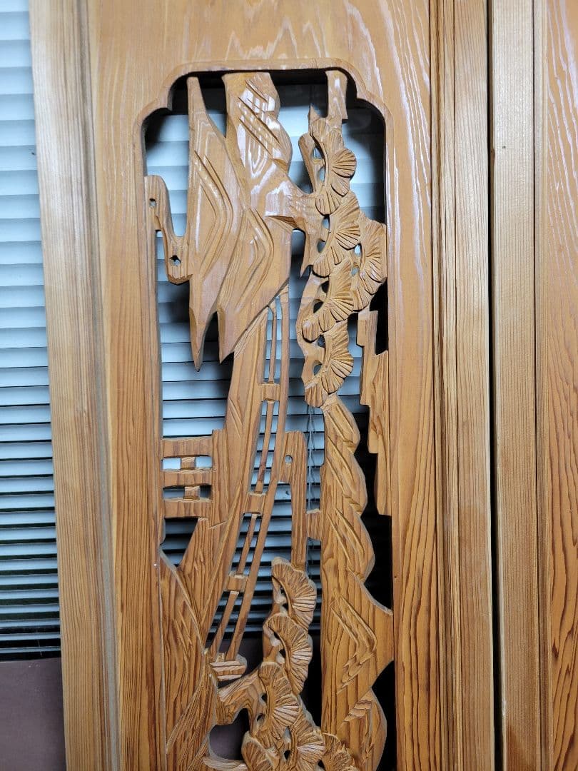 【欄間】なお様☆和室 昭和 木工彫刻 木工細工