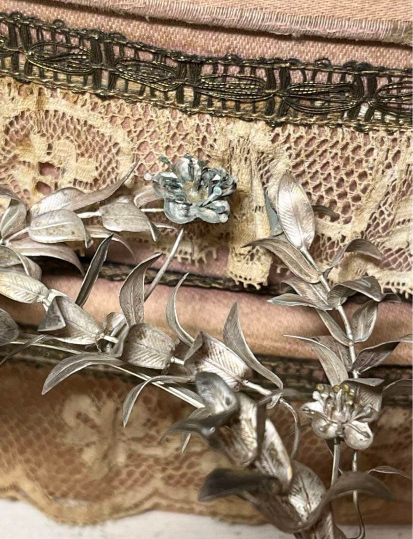 アンティークグローブドマリエガラスドームティアラディスプレイスタンド台座什器