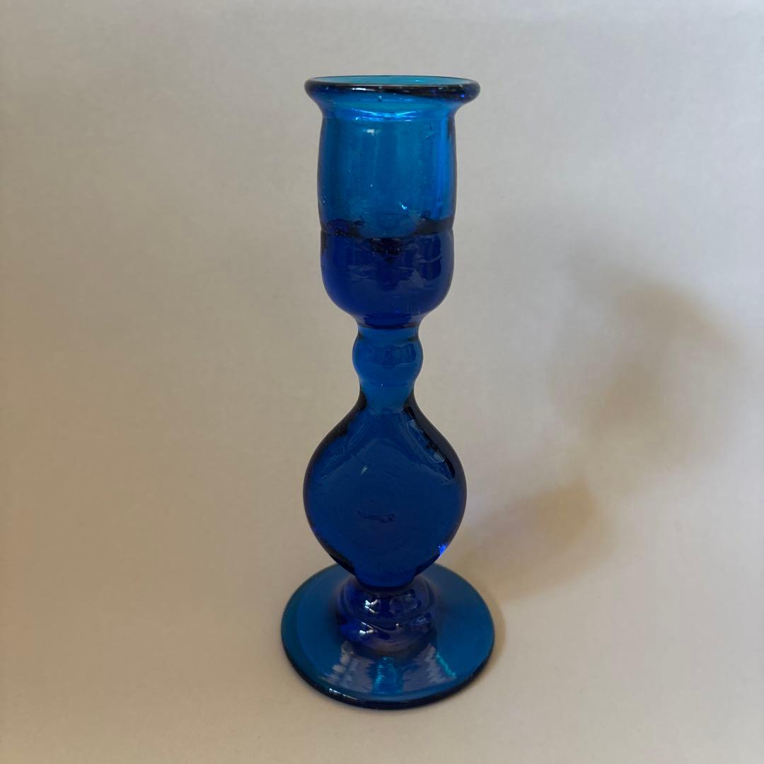 倉敷ガラス 小谷眞三 小谷真三 キャンドルスタンド 蝋燭立て 民藝