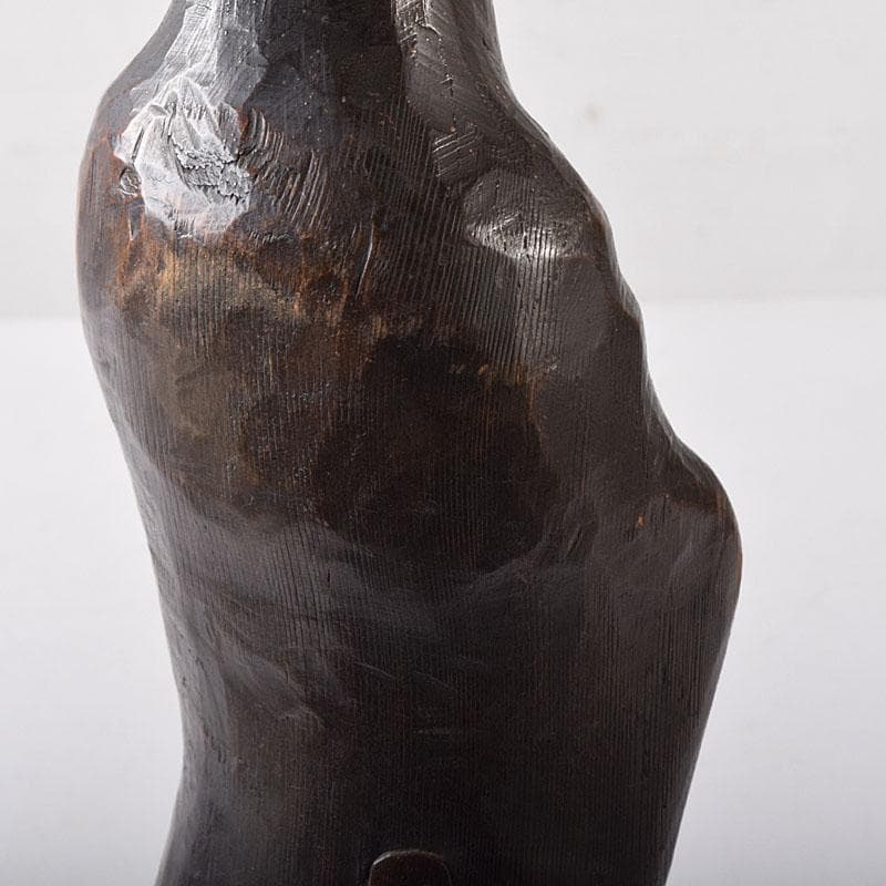 仏教美術　木彫　観音菩薩立像　仏像　在銘　正元作　置物　C　8261