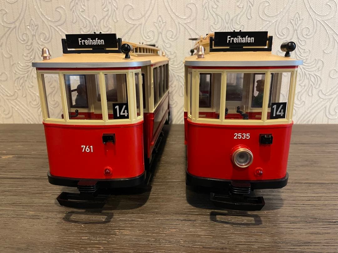 Gゲージ　LGB ハンブルグ路面電車2両セット