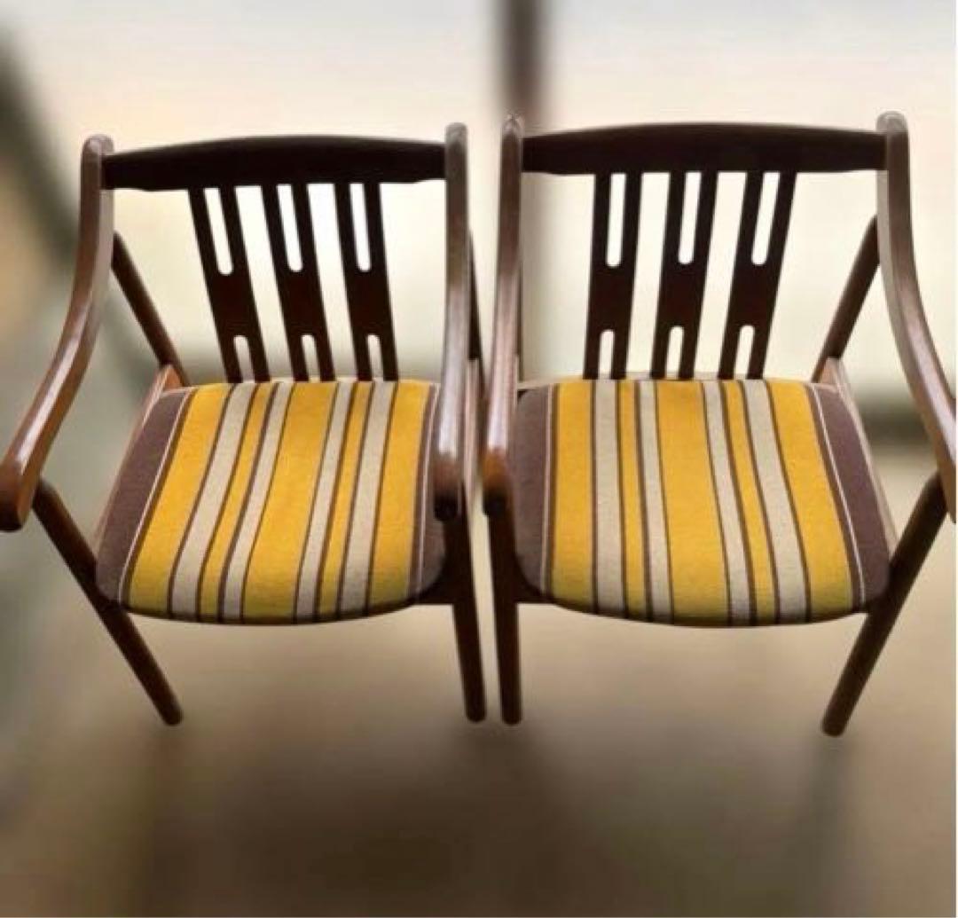 きみどり 昭和レトロ　年代物　肘掛けチェア 1脚