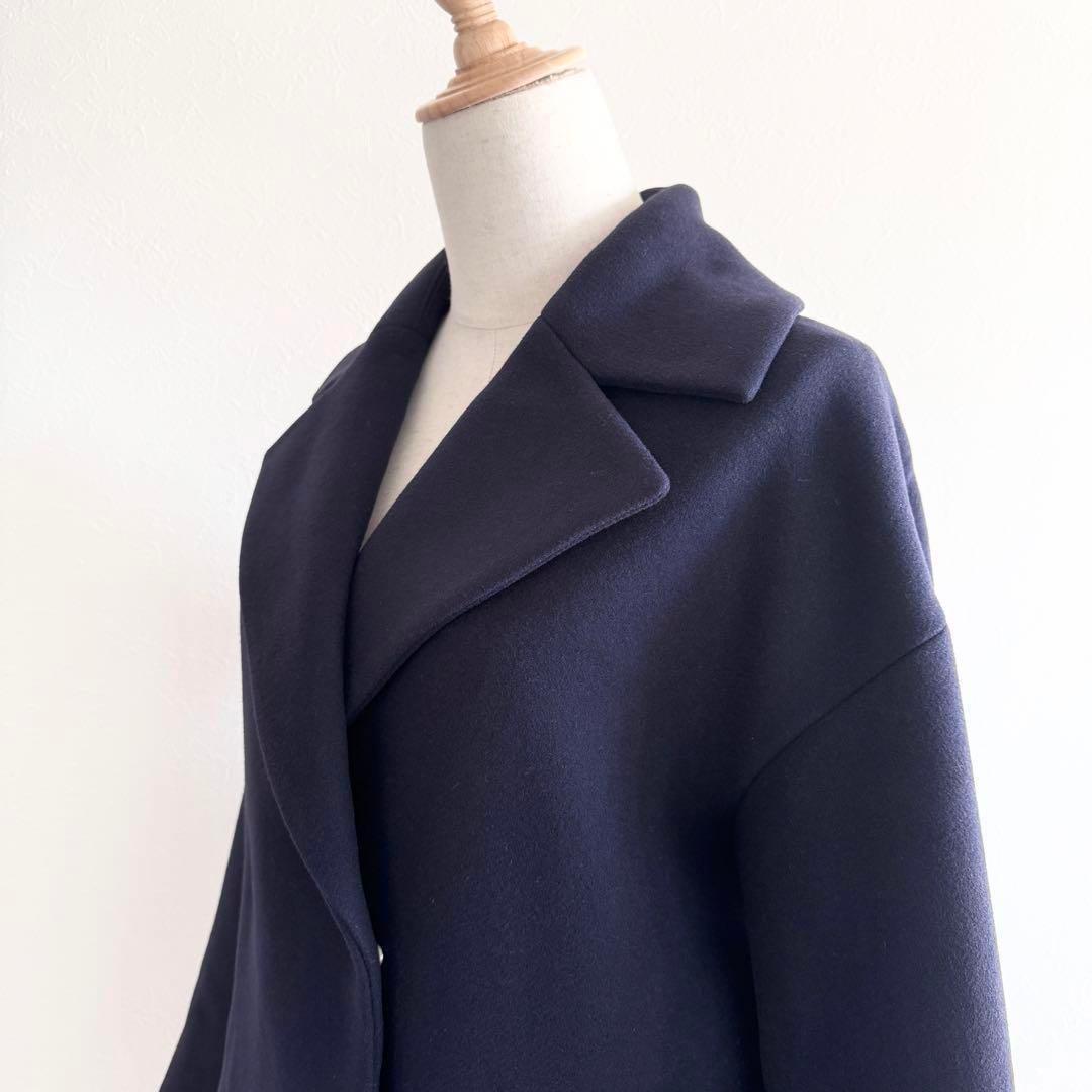 イエナ／極美品❤️人気定番MANTECOオーバーチェスターコート ネイビー38