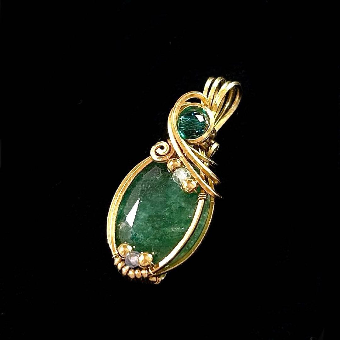 ロシアンブルーページ☆リクエスト3点 ワイヤーラップ アート ジュエリー