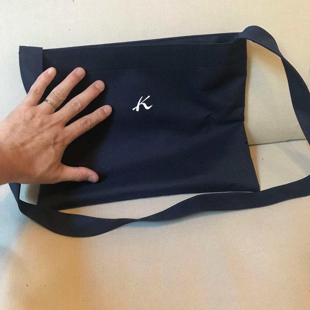 Kitamura 電車イラスト ショルダーバッグ ネイビー