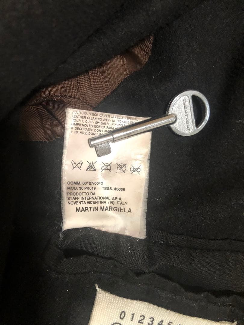 マルタン マルジェラ レザーシングルライダースジャケット 48