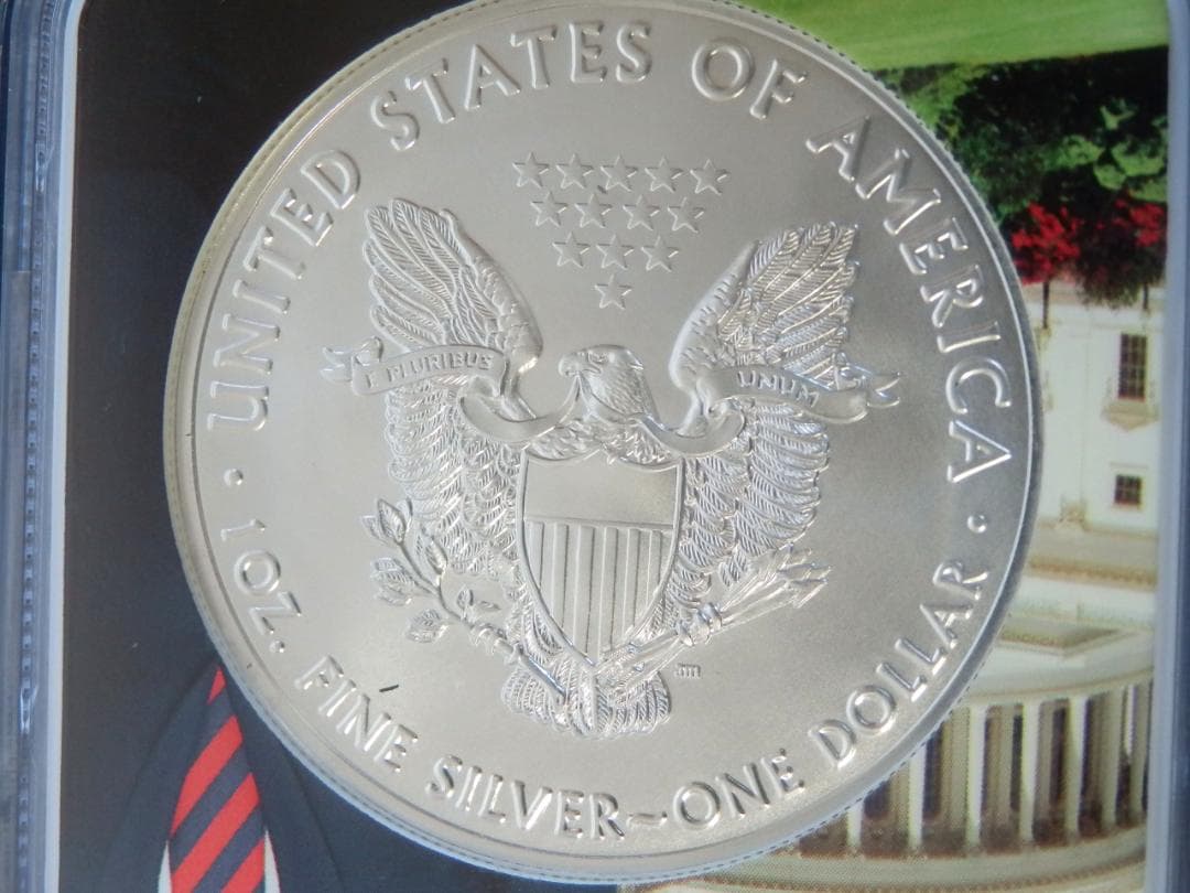 値下　米国　2020年 イーグル1＄銀貨　トランプ絵柄　NGC MS70FDI