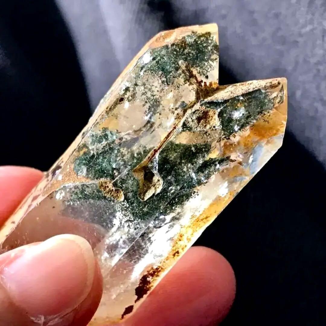 ツインクォーツ★レムリアンシード★161.6ct ★水晶 石英 天然石 透明感