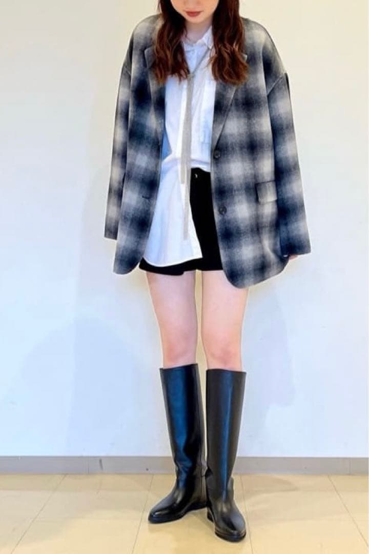 【Spick and Span】未使用タグ付ウールミックスリバージャケット 38