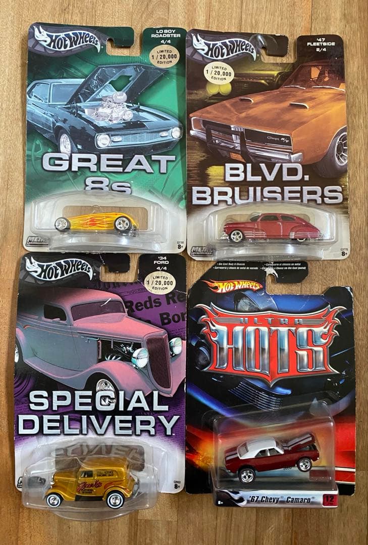 ホットウィール HotWheels 4個 まとめ売り ミニカー 未開封品