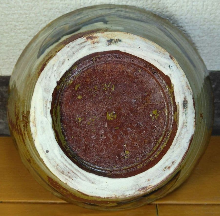 人間国宝 金城次郎 魚紋茶碗 栞 共箱 美品 壺屋焼 壷屋焼 やちむん 魚2匹