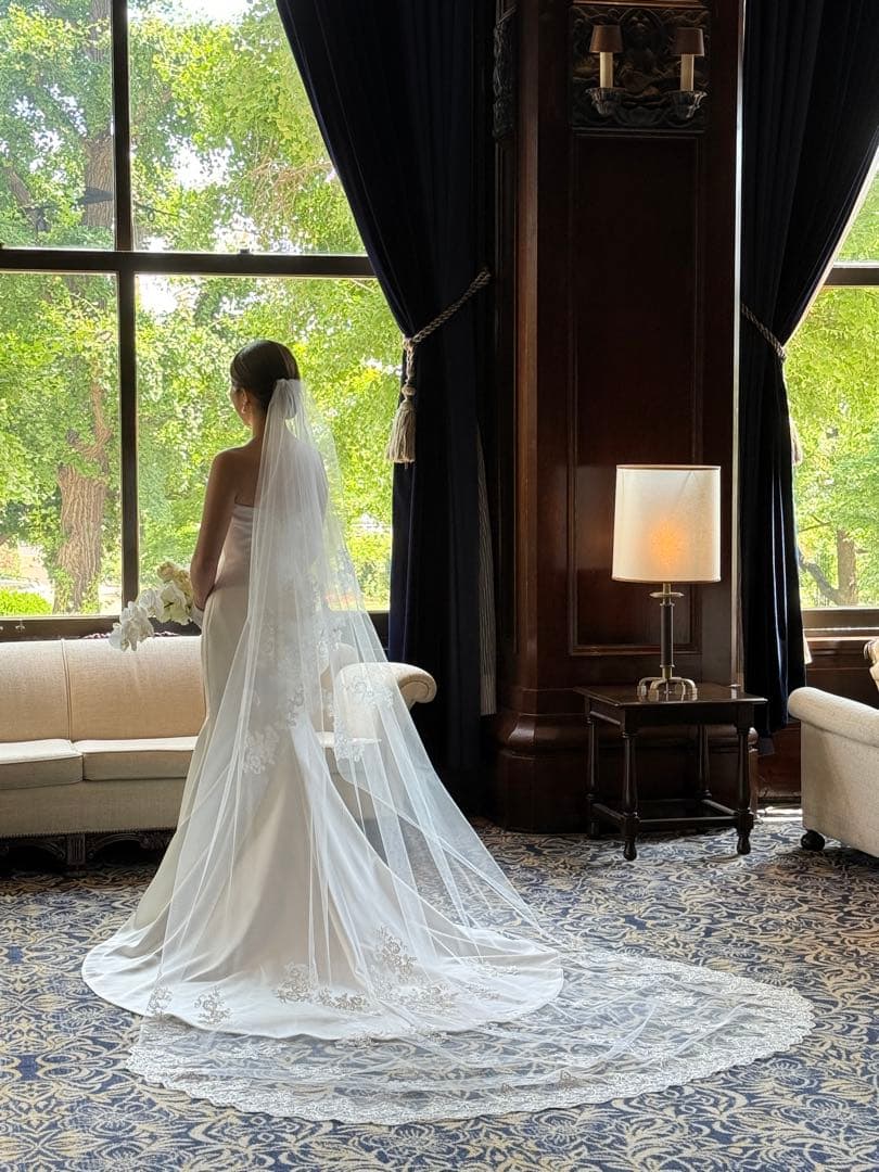 桂由美　ウェディングドレス　取り外し可能リボン付き　値段交渉受付