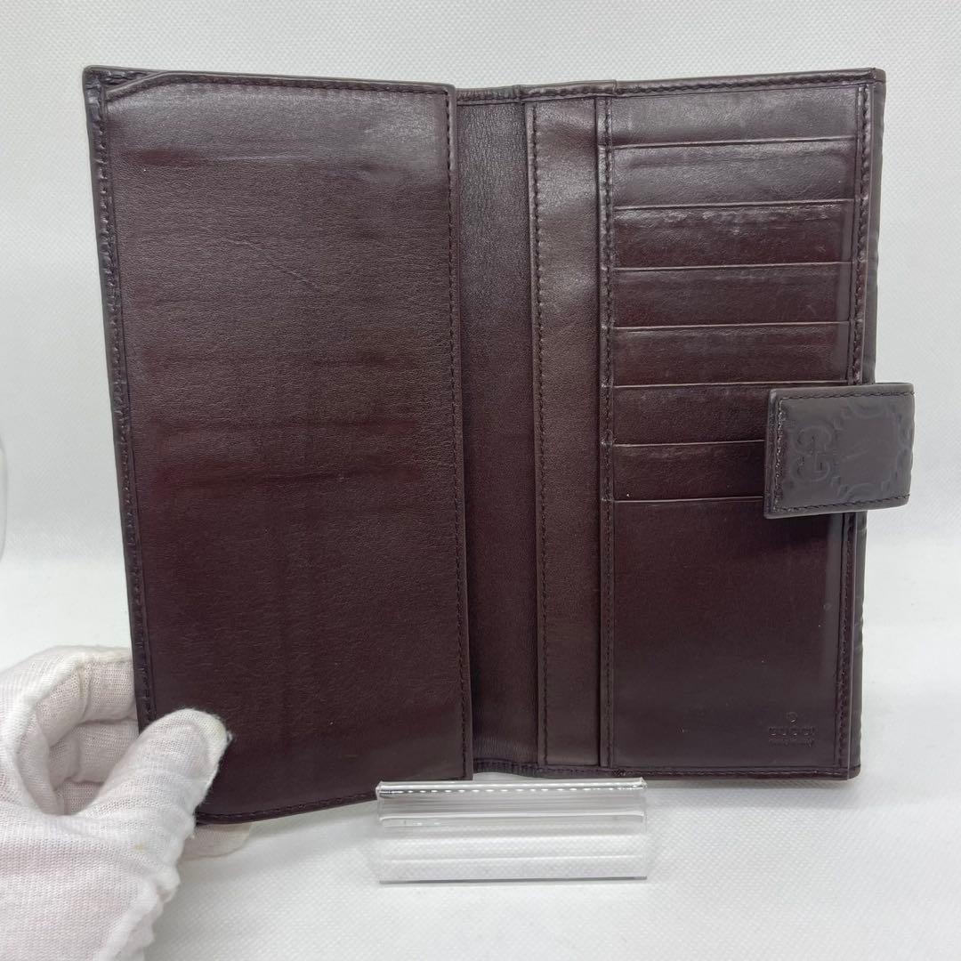 【美品/箱付】グッチ 112715・0416 GG柄 長財布 二つ折り 小銭入れ