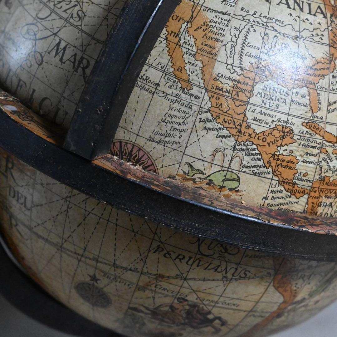 フランス ヴィンテージ 地球儀 高さ約46.5cm インダストリアル