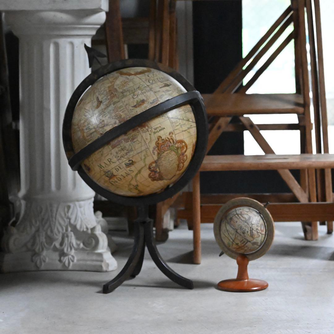 フランス ヴィンテージ 地球儀 高さ約46.5cm インダストリアル