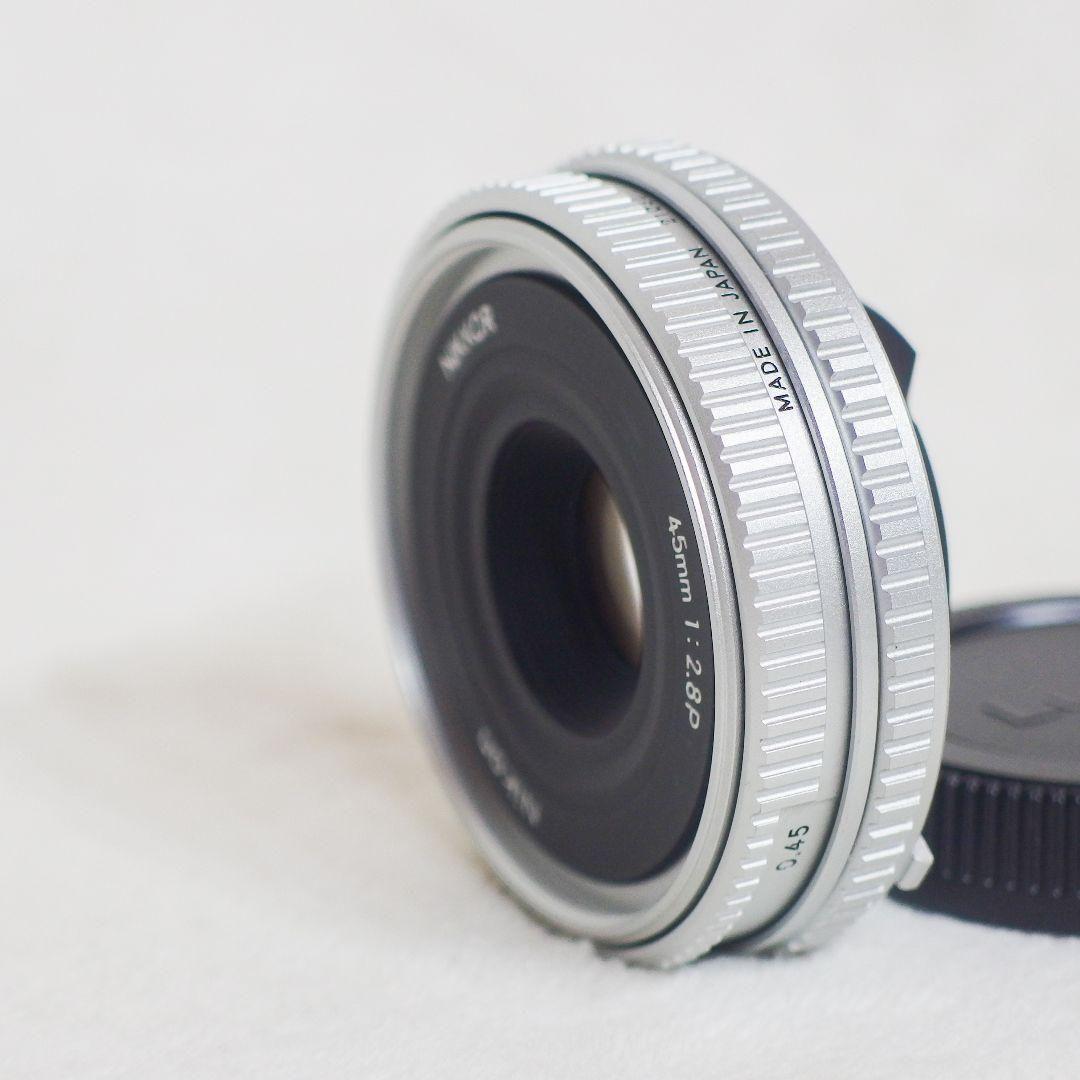 極上美品 Nikon ニコン Nikkor 45mm f 2.8 P シルバー
