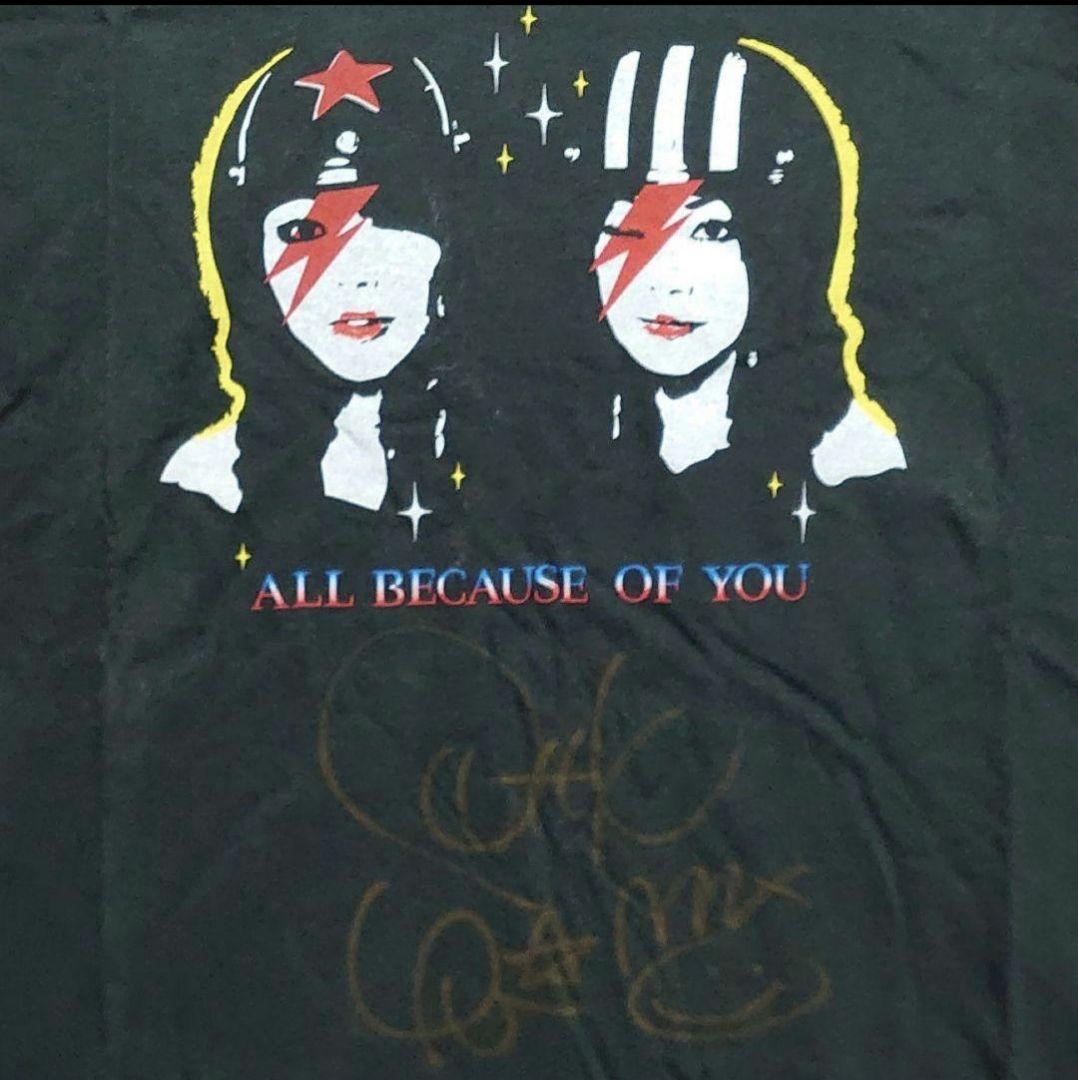 PUFFY サイン入り ALL BECAUSE OF YOU Tシャツ Lサイズ