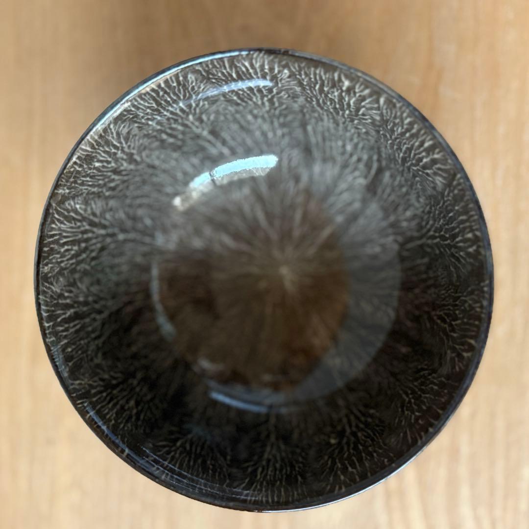 長崎県無形文化財　十三代？ 横石臥牛　現川焼 白鷺 茶碗