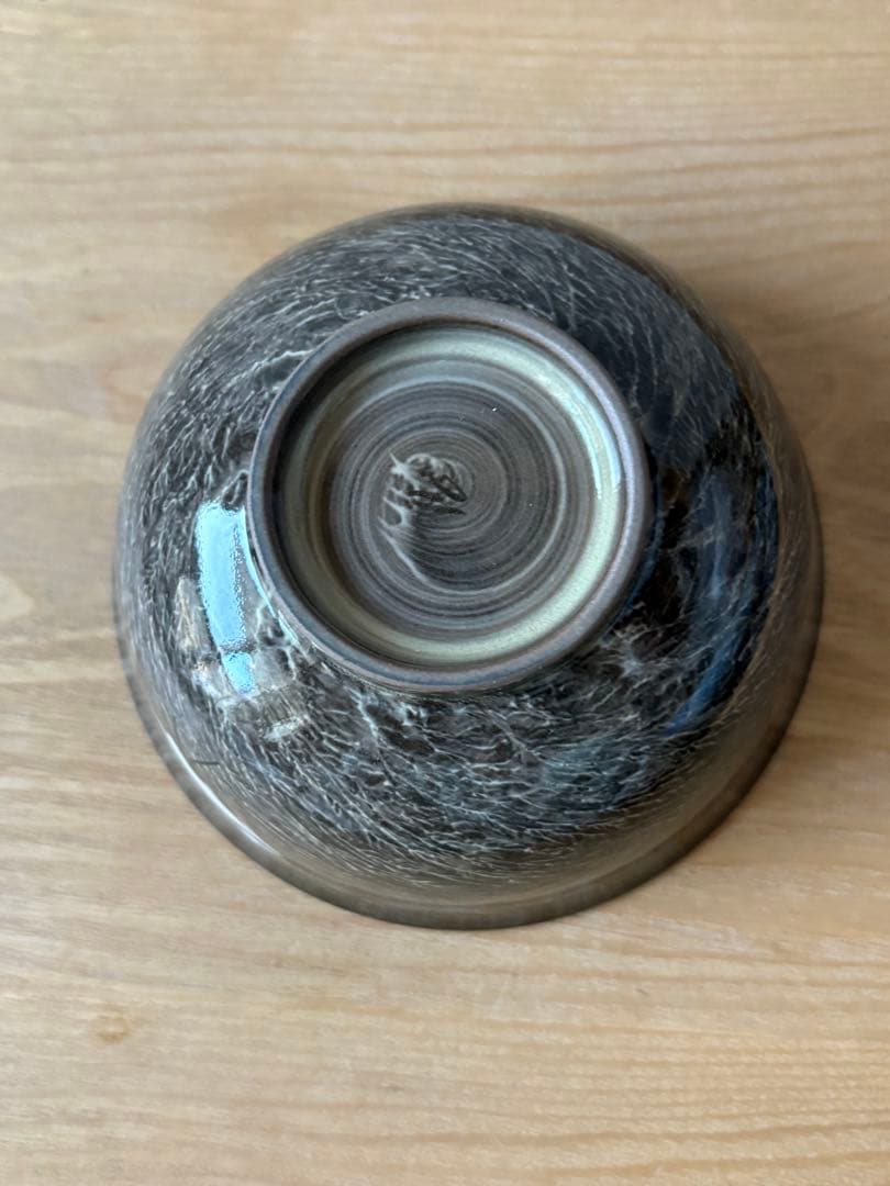 長崎県無形文化財　十三代？ 横石臥牛　現川焼 白鷺 茶碗