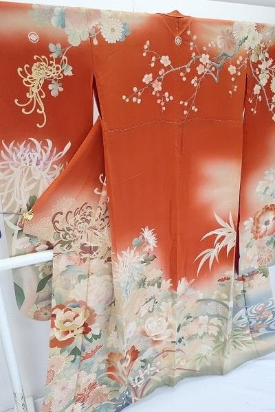 美品 アンティーク 振袖 お引きずり 身丈164cm 大正ロマン レトロ