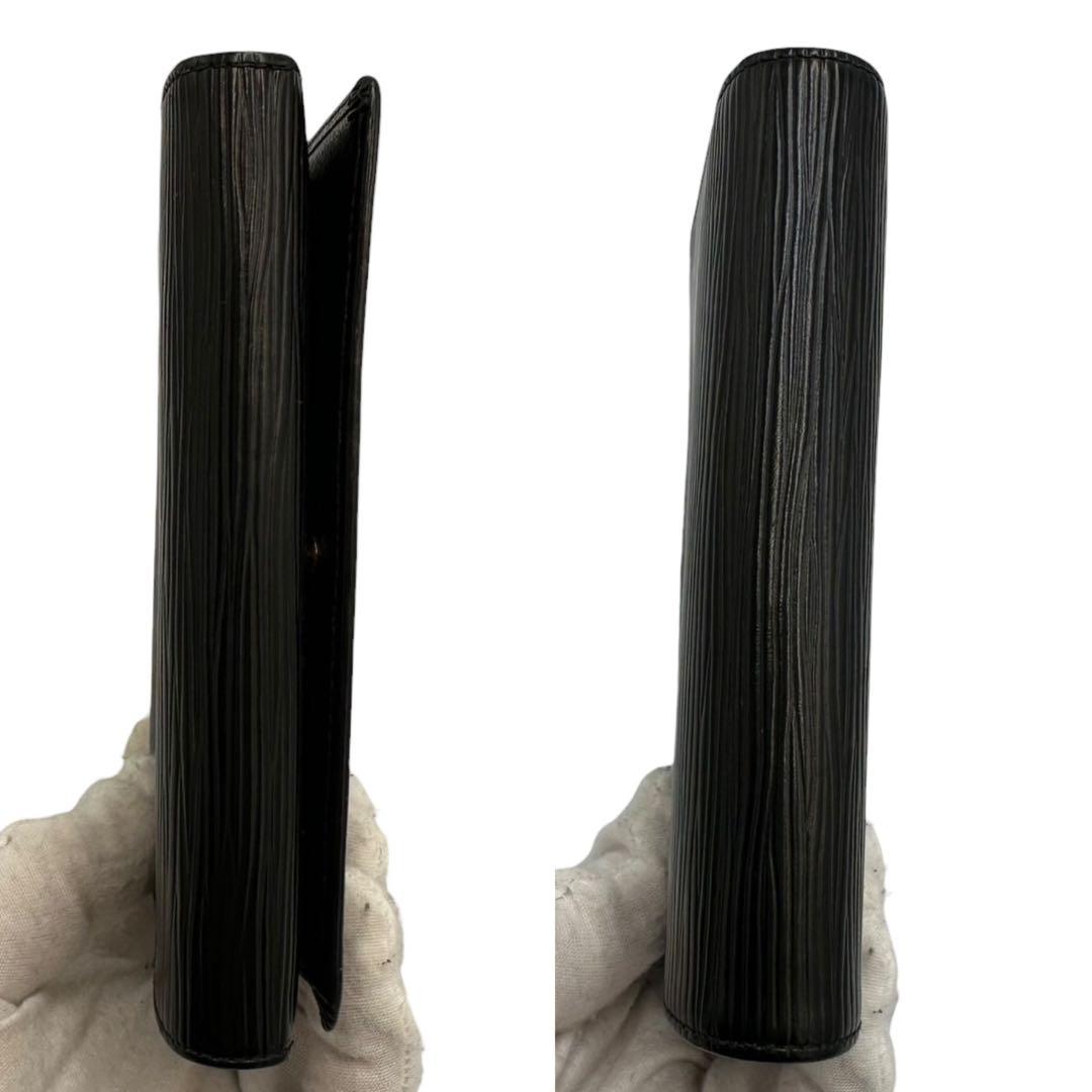 【極美品】ルイヴィトン エピ ブラック 黒 二つ折り財布 トレゾール コンパクト