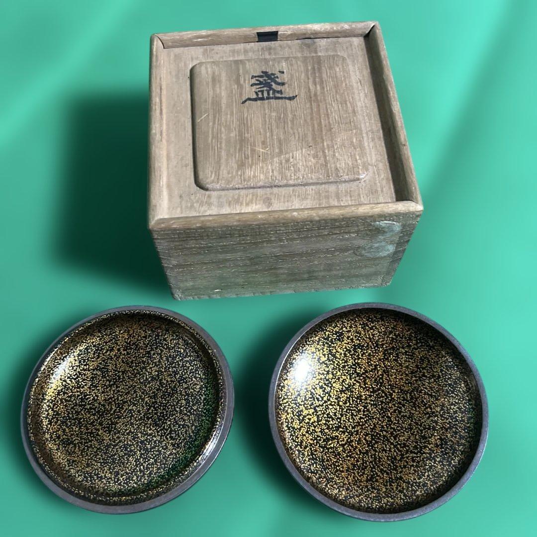 蒔絵香合　梨地　秋悦　桐箱付　伝統漆工芸