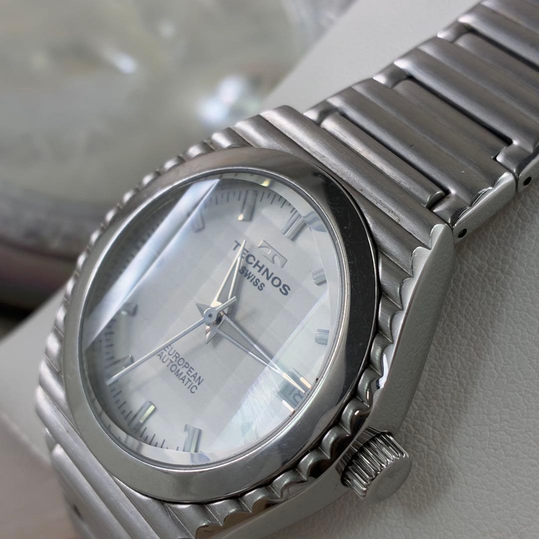 美品　オールドテクノス　スケルトン　ヨーロピアン オートマチック　メンズ　腕時計