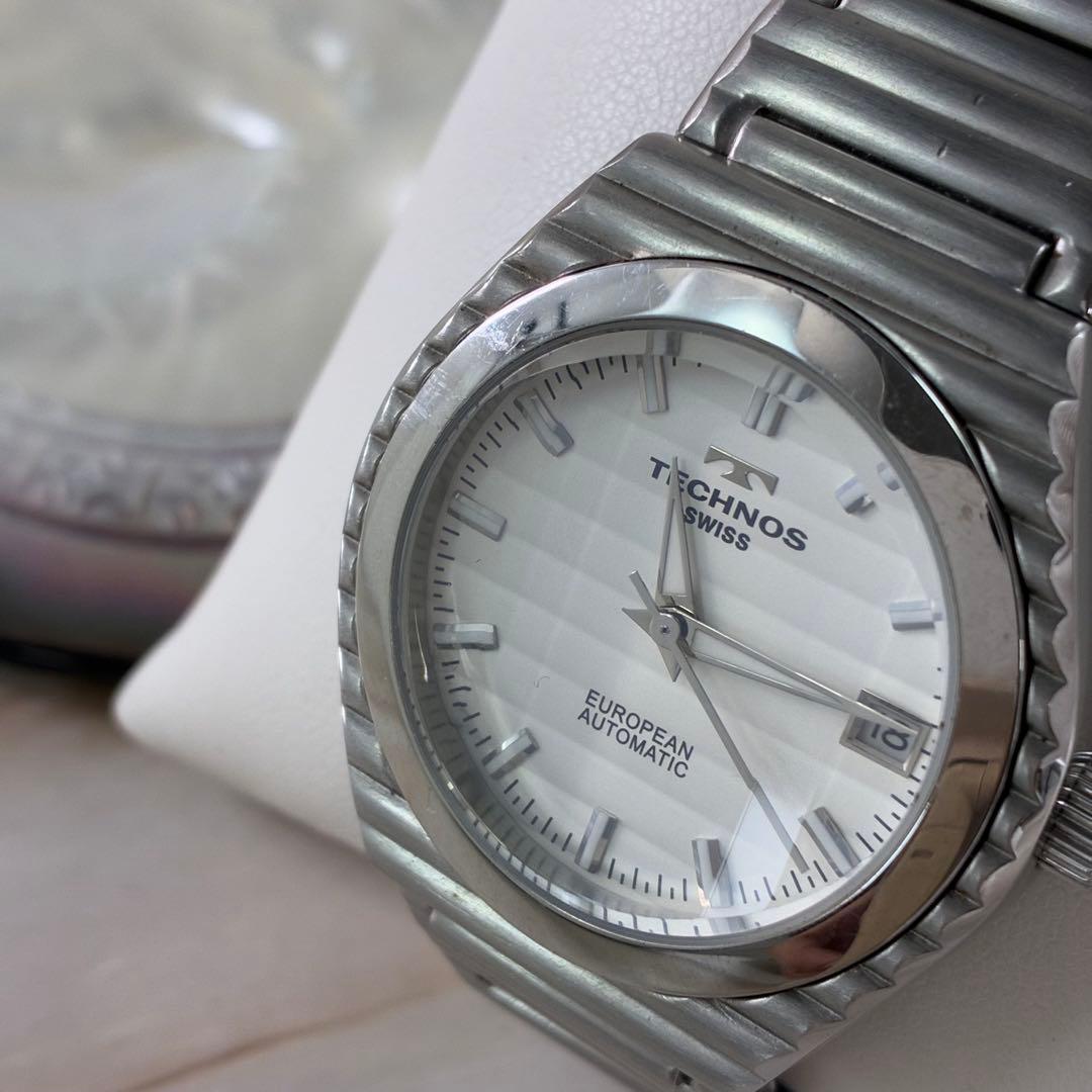 美品　オールドテクノス　スケルトン　ヨーロピアン オートマチック　メンズ　腕時計