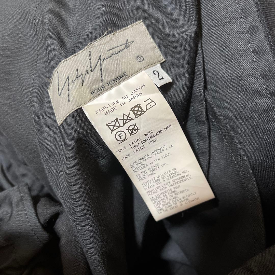 定価約9万美品　ヨウジヤマモトプールオム　ファスナーサルエルパンツ　袴　カラス