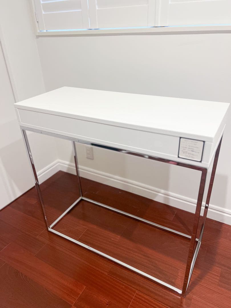 展示品 大塚家具 コンソールテーブル 白 机 80cm 高級家具