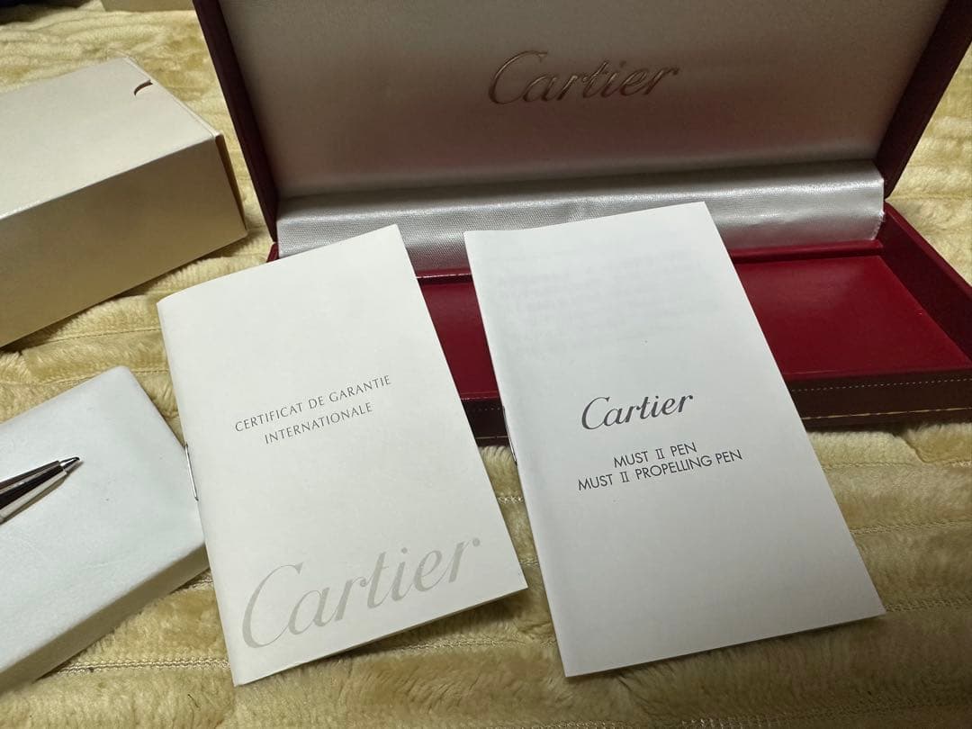 Cartier Must II Pen シルバー 赤いケース付き